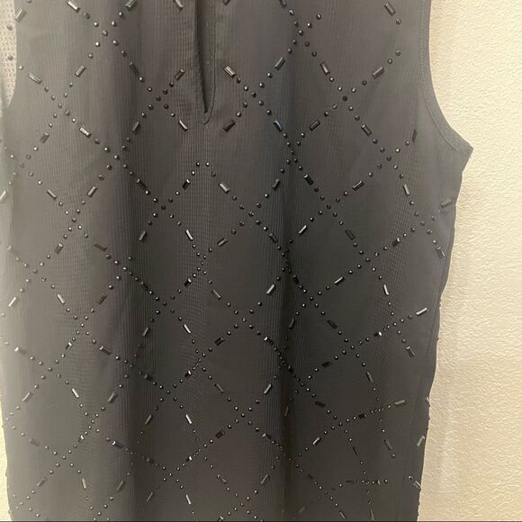 H&M Black Embellish Sleeveless Top Size 4 - Picture 4 of 5